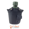Water Bottle Canteen Kidney Shape With Black Cover