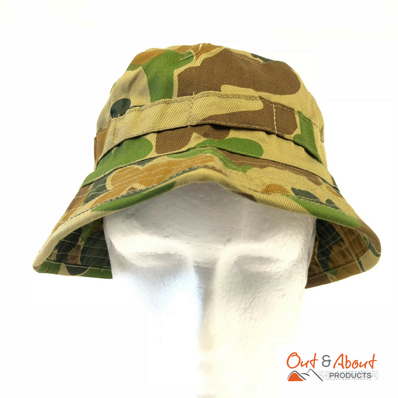 Auscam Giggle Bush Hat Army Style Camo Small