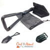 Folding Camp Shovel with Mesh Bag Tri-fold