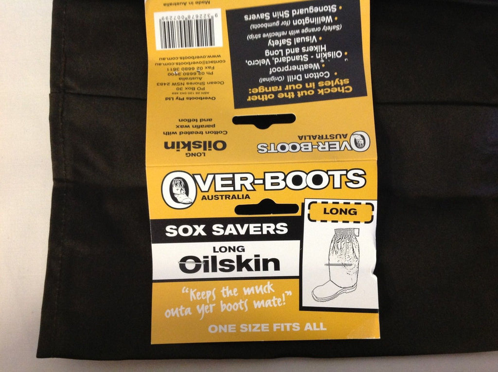 Over boots Oilskin Sock Protectors LONG Water Repellent Work Boot Cover 43cm Long