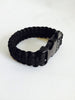 Paracord Survival Bracelet Black Parachute Cord with Buckle and Whistle 2.65metres